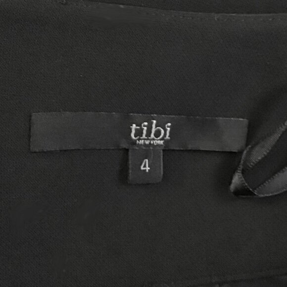 TIBI New York Black Lamb Leather Trim Mini Skort - Picture 11 of 12